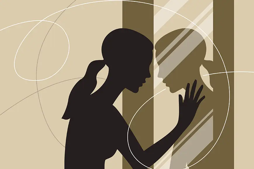 Person practicing self-awareness and inner reflection